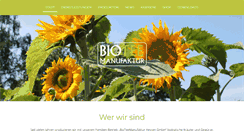 Desktop Screenshot of bioteemanufaktur.de